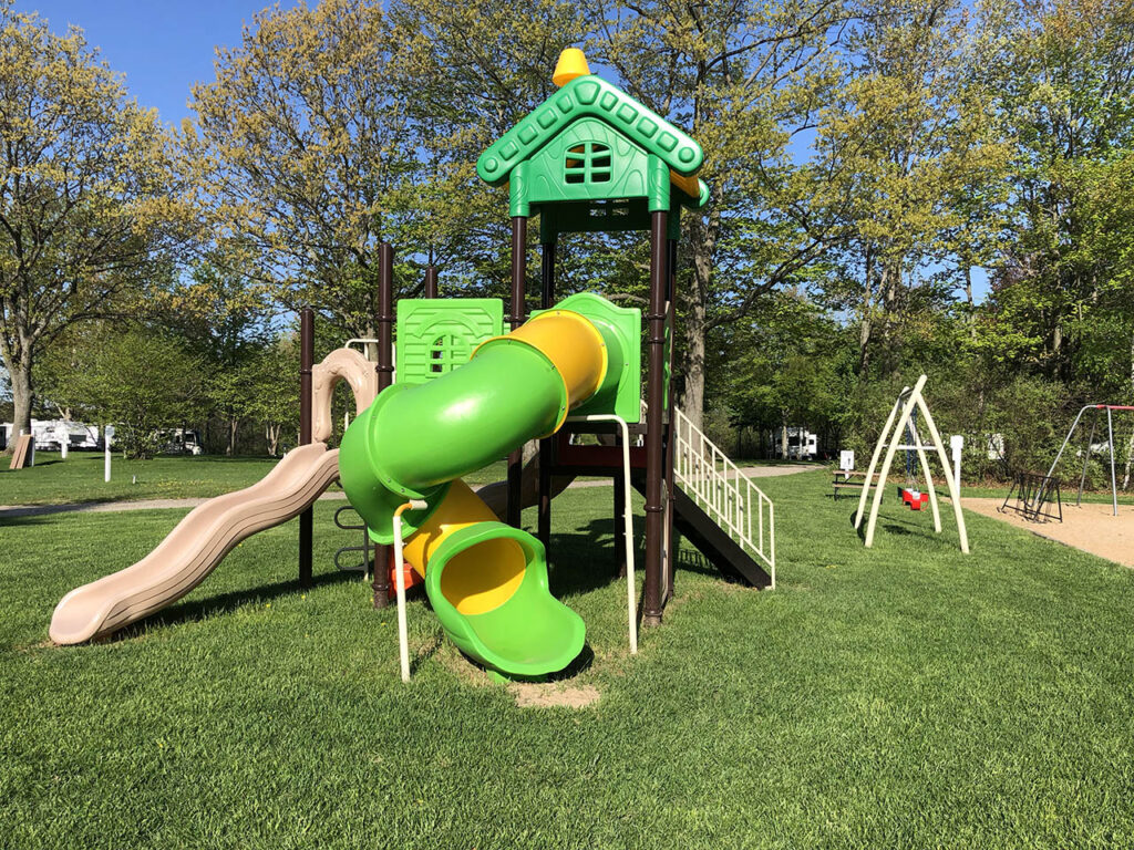 Picture of playground with slides