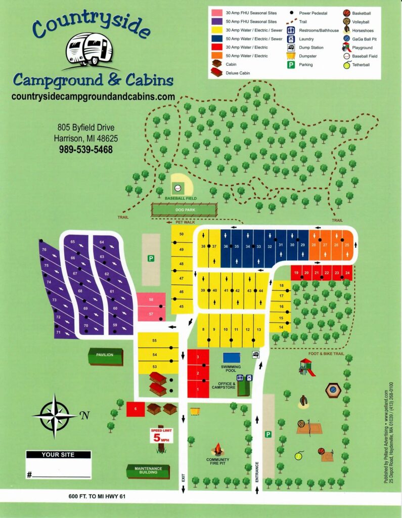 Map of campground