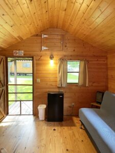 Basic cabin living room