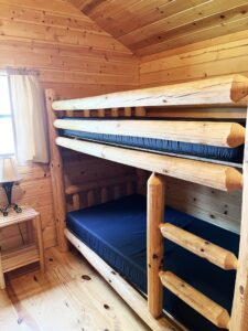 Basic cabin twin size bunk beds